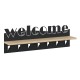 Κρεμάστρα τοίχου Welcome Megapap χρώμα μαύρο - sapphire oak 86x15,2x29εκ. Κρεμάστρα τοίχου Welcome Megapap χρώμα μαύρο - sapphire oak 86x15,2x29εκ.
