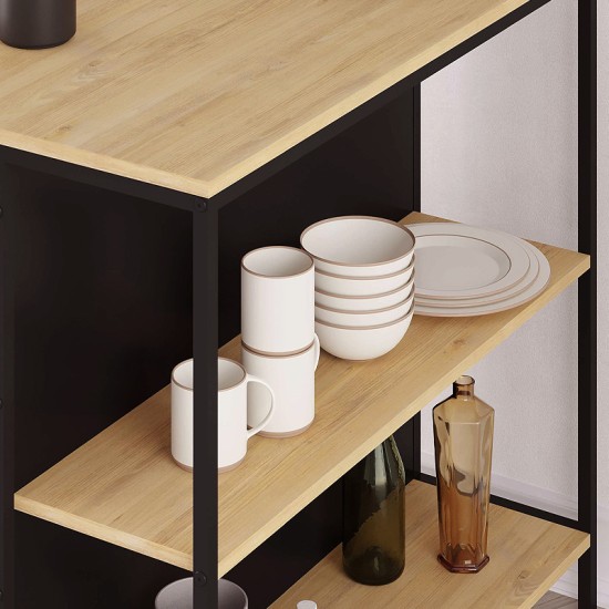Τραπέζι μπαρ Detroit Megapap χρώμα sapphire oak - silky black 100x60x95εκ. Τραπέζι μπαρ Detroit Megapap χρώμα sapphire oak - silky black 100x60x95εκ.