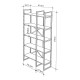 Βιβλιοθήκη Dusan Megapap χρώμα sepet oak 87,5x30x175εκ.