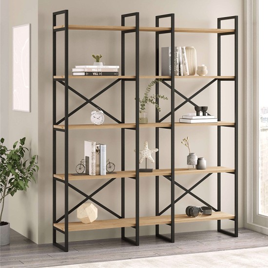 Βιβλιοθήκη Dusan Megapap χρώμα sepet oak 143,5x30x175εκ. Βιβλιοθήκη Dusan Megapap χρώμα sepet oak 143,5x30x175εκ.