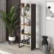 Βιβλιοθήκη Detroit Megapap χρώμα sapphire oak - silky black 58x35,2x175εκ. Βιβλιοθήκη Detroit Megapap χρώμα sapphire oak - silky black 58x35,2x175εκ.