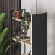 Βιβλιοθήκη Detroit Megapap χρώμα sapphire oak - silky black 58x35,2x175εκ. Βιβλιοθήκη Detroit Megapap χρώμα sapphire oak - silky black 58x35,2x175εκ.