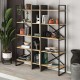 Βιβλιοθήκη Detroit Megapap χρώμα sapphire oak - silky black 143,5x35,2x175εκ. Βιβλιοθήκη Detroit Megapap χρώμα sapphire oak - silky black 143,5x35,2x175εκ.