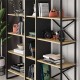 Βιβλιοθήκη Detroit Megapap χρώμα sapphire oak - silky black 143,5x35,2x175εκ. Βιβλιοθήκη Detroit Megapap χρώμα sapphire oak - silky black 143,5x35,2x175εκ.