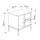 Κομοδίνο Glynn Megapap χρώμα λευκό 45x35x50εκ. Κομοδίνο Glynn Megapap χρώμα λευκό 45x35x50εκ.