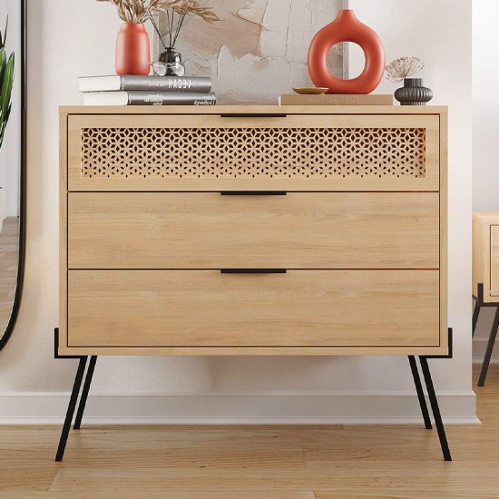Συρταριέρα Naive Megapap χρώμα sapphire oak 93,1x40x83,1εκ. Συρταριέρα Naive Megapap χρώμα sapphire oak 93,1x40x83,1εκ.