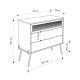 Συρταριέρα Naive Megapap χρώμα sapphire oak 93,1x40x83,1εκ. Συρταριέρα Naive Megapap χρώμα sapphire oak 93,1x40x83,1εκ.