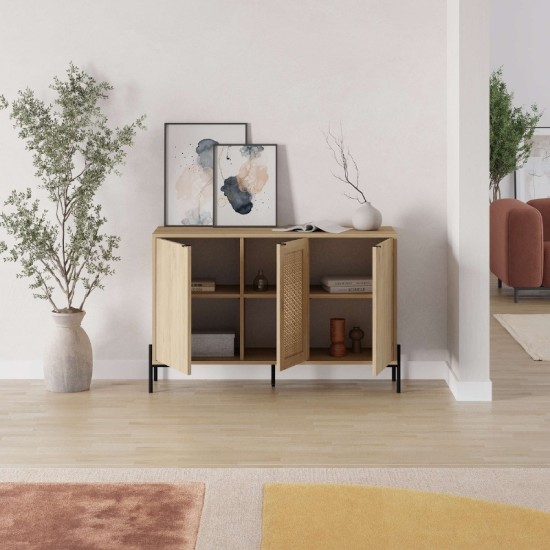 Μπουφές Naive Megapap χρώμα sapphire oak 126x40x80εκ. Μπουφές Naive Megapap χρώμα sapphire oak 126x40x80εκ.