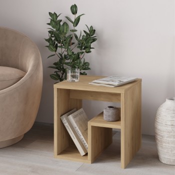 Τραπεζάκι βοηθητικό - Κομοδίνο Bon Megapap χρώμα sapphire oak 40x35x40εκ.