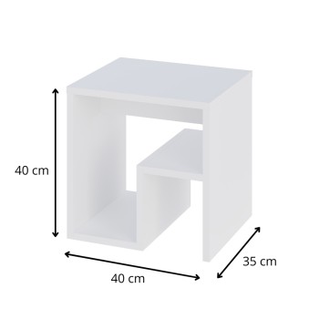 Τραπεζάκι βοηθητικό - Κομοδίνο Bon Megapap χρώμα sapphire oak 40x35x40εκ.
