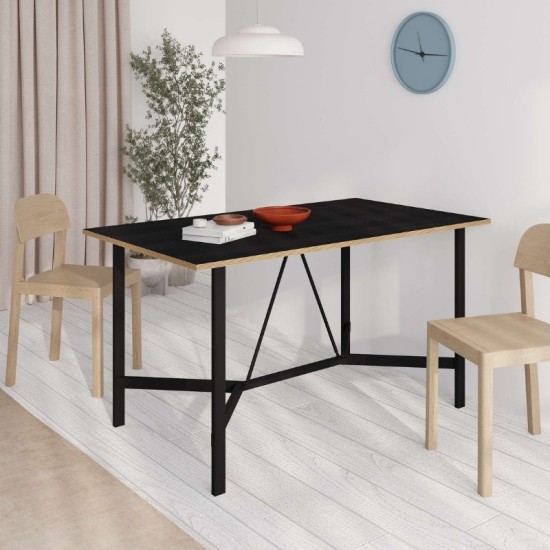 Τραπέζι Adoro Megapap χρώμα μαύρο 140x80x75εκ. Τραπέζι Adoro Megapap χρώμα μαύρο 140x80x75εκ.