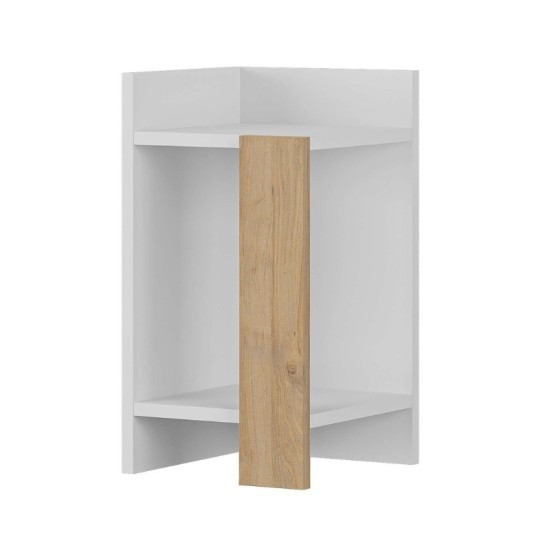 Κομοδίνο Elos Megapap χρώμα λευκό - saphhire oak 30x31,7x55εκ. Κομοδίνο Elos Megapap χρώμα λευκό - saphhire oak 30x31,7x55εκ.