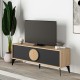 Έπιπλο τηλεόρασης Gora Megapap χρώμα sapphire oak - silky black 140x35,6x51εκ. Έπιπλο τηλεόρασης Gora Megapap χρώμα sapphire oak - silky black 140x35,6x51εκ.