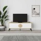 Έπιπλο τηλεόρασης Gora Megapap χρώμα sapphire oak - λευκό 140x35,6x51εκ. Έπιπλο τηλεόρασης Gora Megapap χρώμα sapphire oak - λευκό 140x35,6x51εκ.