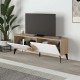 Έπιπλο τηλεόρασης Gora Megapap χρώμα sapphire oak - λευκό 140x35,6x51εκ. Έπιπλο τηλεόρασης Gora Megapap χρώμα sapphire oak - λευκό 140x35,6x51εκ.