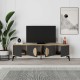 Έπιπλο τηλεόρασης Gora Megapap χρώμα sapphire oak - silky black 180x35,6x51εκ. Έπιπλο τηλεόρασης Gora Megapap χρώμα sapphire oak - silky black 180x35,6x51εκ.
