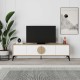 Έπιπλο τηλεόρασης Gora Megapap χρώμα sapphire oak - λευκό 180x35,6x51εκ. Έπιπλο τηλεόρασης Gora Megapap χρώμα sapphire oak - λευκό 180x35,6x51εκ.