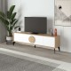 Έπιπλο τηλεόρασης Gora Megapap χρώμα sapphire oak - λευκό 180x35,6x51εκ. Έπιπλο τηλεόρασης Gora Megapap χρώμα sapphire oak - λευκό 180x35,6x51εκ.