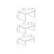 Τραπεζάκι σαλονιού σετ 3 τμχ. Kanta Megapap χρώμα sapphire oak - silky black 80x50x40,5εκ.