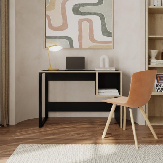 Γραφείο εργασίας Cubo Megapap χρώμα black wood 110x50x75εκ. Γραφείο εργασίας Cubo Megapap χρώμα black wood 110x50x75εκ.