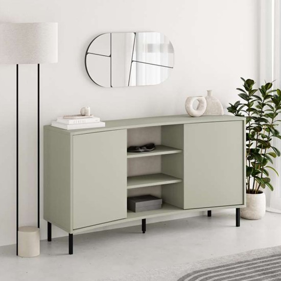 Μπουφές Frem Megapap χρώμα ash green 150x40x81εκ. Μπουφές Frem Megapap χρώμα ash green 150x40x81εκ.