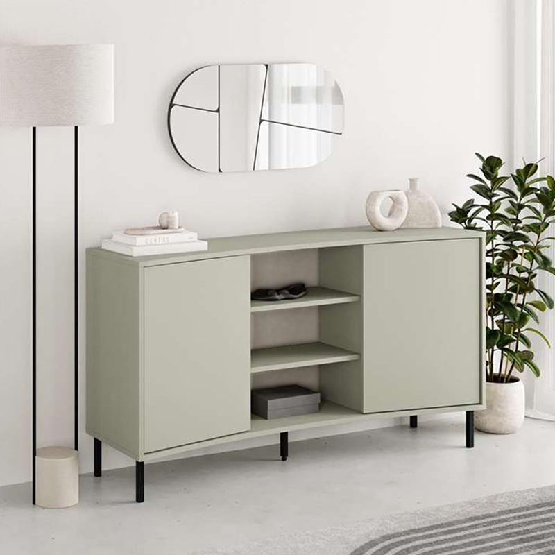 Μπουφές Frem Megapap χρώμα ash green 150x40x81εκ.