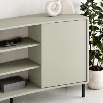 Μπουφές Frem Megapap χρώμα ash green 150x40x81εκ.