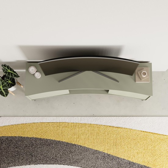 Έπιπλο τηλεόρασης Frem Megapap χρώμα ash green 150x40x55εκ. Έπιπλο τηλεόρασης Frem Megapap χρώμα ash green 150x40x55εκ.