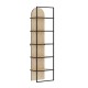 Βιβλιοθήκη Archy Megapap χρώμα sapphire oak 53x31,7x180εκ.