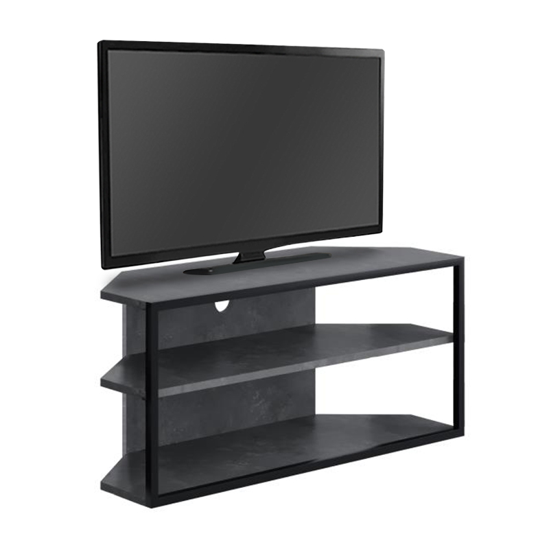 Έπιπλο τηλεόρασης γωνιακό Echo Megapap χρώμα γκρι ρετρό 98x37x45εκ.