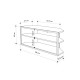Έπιπλο τηλεόρασης γωνιακό Echo Megapap χρώμα sapphire oak 98x37x45εκ.