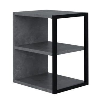 Τραπεζάκι βοηθητικό - Κομοδίνο Echo Megapap χρώμα γκρι ρετρό 30x42x45εκ.