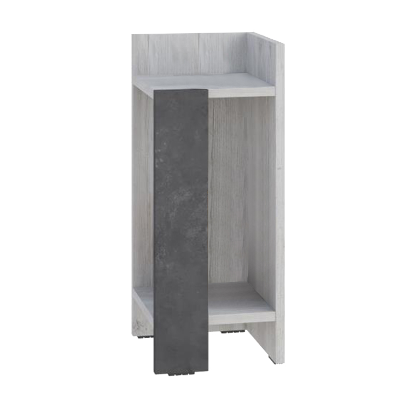 Κομοδίνο Elos Megapap δεξί χρώμα λευκό αντικέ - γκρι ρετρό 25x27x60εκ.