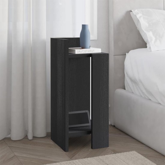 Κομοδίνο Elos Megapap αριστερό χρώμα black wood 25x27x60εκ. Κομοδίνο Elos Megapap αριστερό χρώμα black wood 25x27x60εκ.