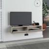 Έπιπλο τηλεόρασης επιτοίχιο Francy Megapap χρώμα sandstone 135x31,7x25εκ.