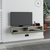 Έπιπλο τηλεόρασης επιτοίχιο Francy Megapap χρώμα ash green 135x31,7x25εκ.