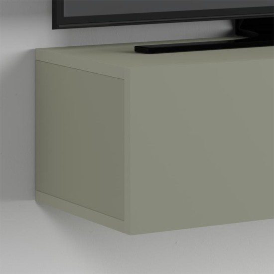 Έπιπλο τηλεόρασης επιτοίχιο Francy Megapap χρώμα ash green 135x31,7x25εκ.