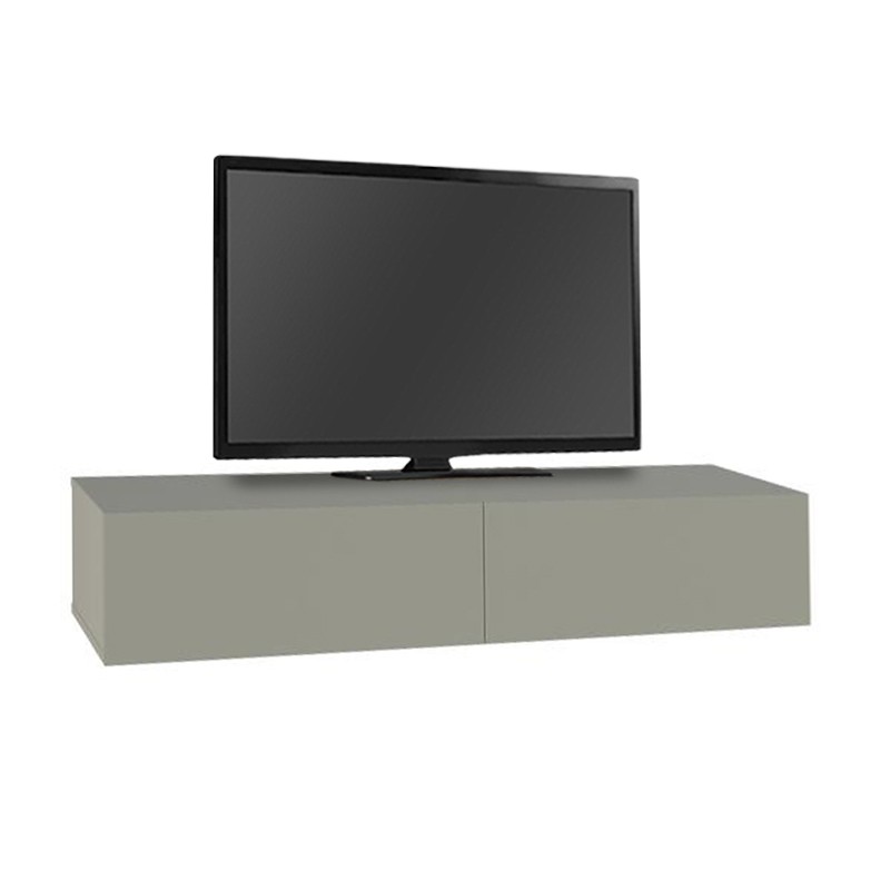 Έπιπλο τηλεόρασης επιτοίχιο Francy Megapap χρώμα ash green 135x31,7x25εκ.