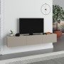 Έπιπλο τηλεόρασης επιτοίχιο Francy Megapap χρώμα sandstone 180x30x30εκ.