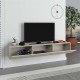 Έπιπλο τηλεόρασης επιτοίχιο Francy Megapap χρώμα sandstone 180x30x30εκ. Έπιπλο τηλεόρασης επιτοίχιο Francy Megapap χρώμα sandstone 180x30x30εκ.