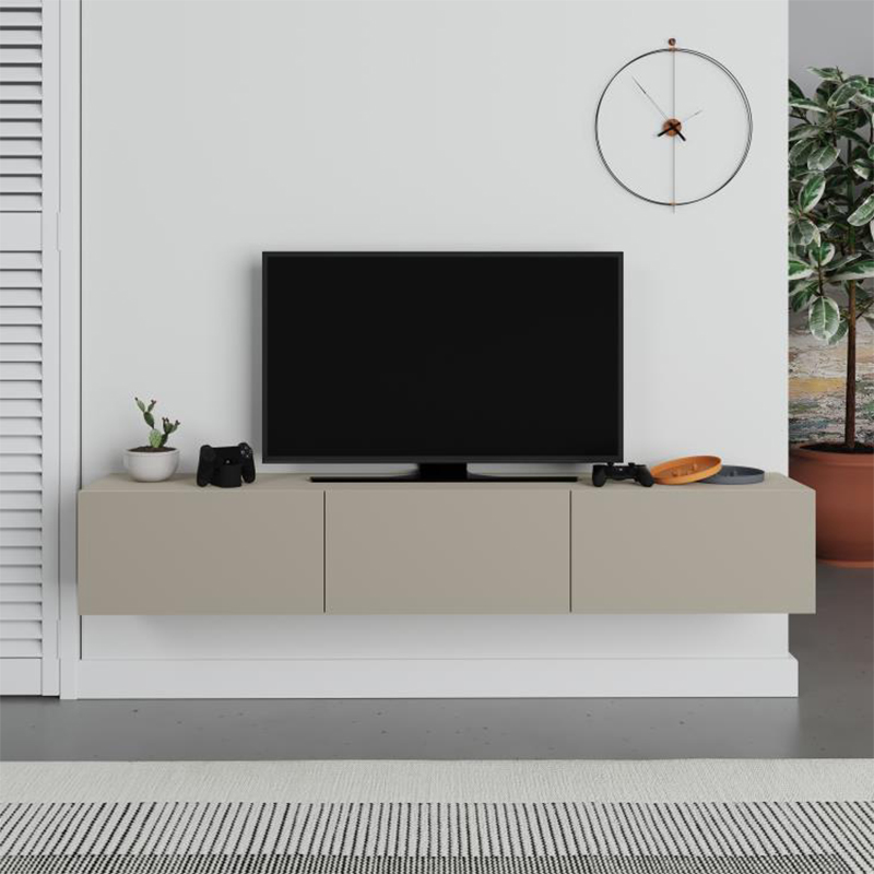 Έπιπλο τηλεόρασης επιτοίχιο Francy Megapap χρώμα sandstone 180x30x30εκ.