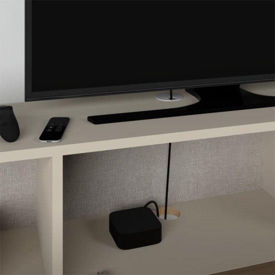 Έπιπλο τηλεόρασης επιτοίχιο Francy Megapap χρώμα sandstone 180x30x30εκ. Έπιπλο τηλεόρασης επιτοίχιο Francy Megapap χρώμα sandstone 180x30x30εκ.