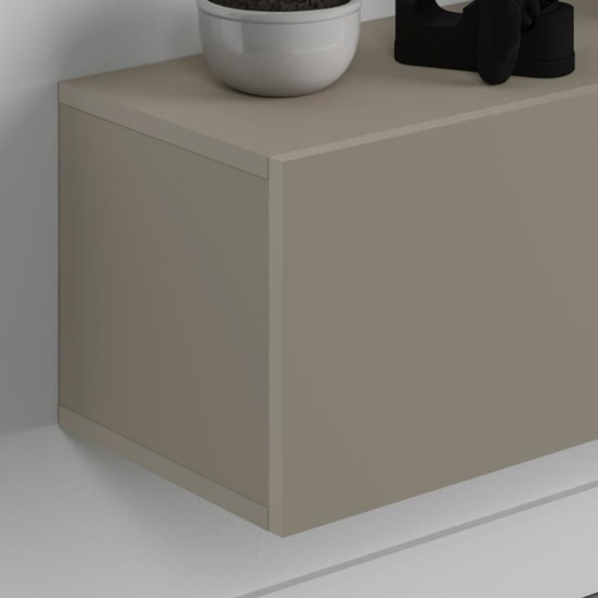 Έπιπλο τηλεόρασης επιτοίχιο Francy Megapap χρώμα sandstone 180x30x30εκ. Έπιπλο τηλεόρασης επιτοίχιο Francy Megapap χρώμα sandstone 180x30x30εκ.