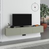 Έπιπλο τηλεόρασης επιτοίχιο Francy Megapap χρώμα ash green 180x30x30εκ.