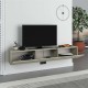 Έπιπλο τηλεόρασης επιτοίχιο Francy Megapap χρώμα ash green 180x30x30εκ. Έπιπλο τηλεόρασης επιτοίχιο Francy Megapap χρώμα ash green 180x30x30εκ.