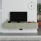 Έπιπλο τηλεόρασης επιτοίχιο Francy Megapap χρώμα ash green 180x30x30εκ. Έπιπλο τηλεόρασης επιτοίχιο Francy Megapap χρώμα ash green 180x30x30εκ.