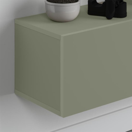 Έπιπλο τηλεόρασης επιτοίχιο Francy Megapap χρώμα ash green 180x30x30εκ. Έπιπλο τηλεόρασης επιτοίχιο Francy Megapap χρώμα ash green 180x30x30εκ.