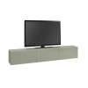 Έπιπλο τηλεόρασης επιτοίχιο Francy Megapap χρώμα ash green 180x30x30εκ.