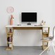 Γραφείο εργασίας Papillon Megapap χρώμα sapphire oak - λευκό 137x60x75εκ Γραφείο εργασίας Papillon Megapap χρώμα sapphire oak - λευκό 137x60x75εκ