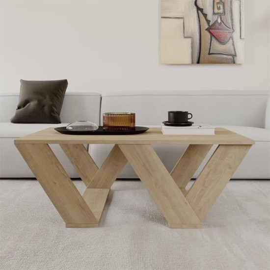 Τραπεζάκι σαλονιού Pipra Megapap χρώμα sapphire oak 110x60x40εκ. Τραπεζάκι σαλονιού Pipra Megapap χρώμα sapphire oak 110x60x40εκ.
